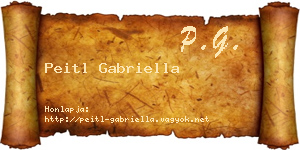Peitl Gabriella névjegykártya